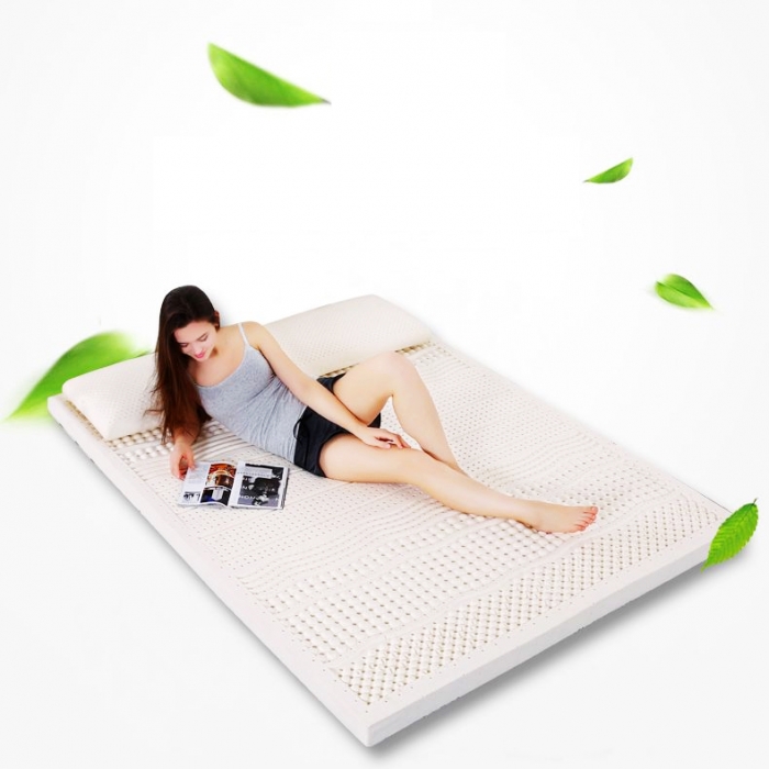 91家纺网 家纺一手货源 找家纺 2022泰国天然乳胶颗粒按摩床垫5-10cm单双人送内外套