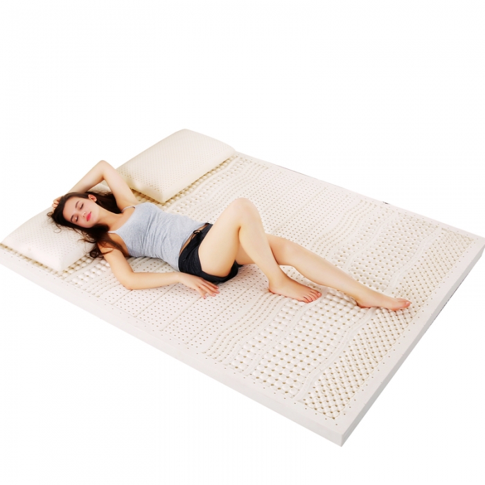 91家纺网 家纺一手货源 找家纺 2022泰国天然乳胶颗粒按摩床垫5-10cm单双人送内外套