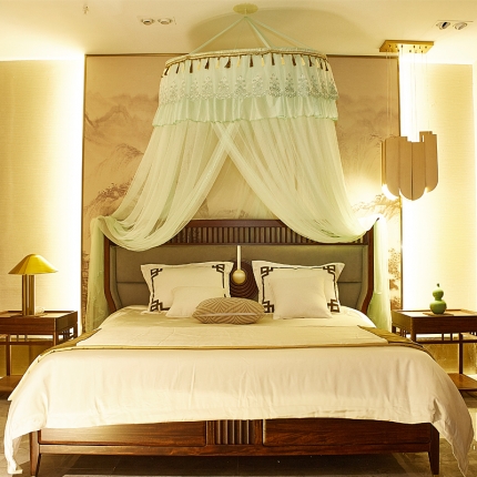 91家纺网 家纺一手货源 找家纺 （总）迪凡保罗 5803圆顶吊顶蚊帐 公主风蚊帐