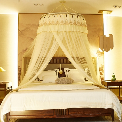 91家纺网 家纺一手货源 找家纺 （总）迪凡保罗 5803圆顶吊顶蚊帐 公主风蚊帐