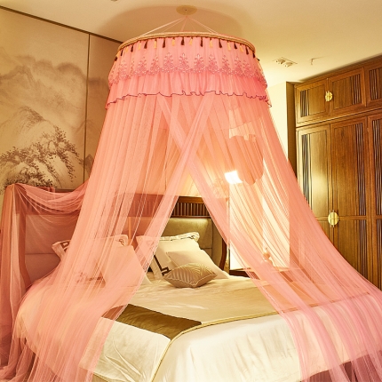 91家纺网 家纺一手货源 找家纺 （总）迪凡保罗 5803圆顶吊顶蚊帐 公主风蚊帐