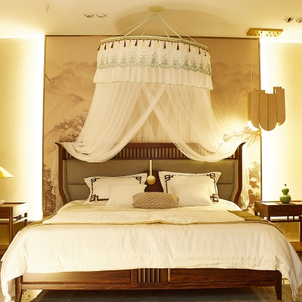 91家纺网 家纺一手货源 找家纺 （总）迪凡保罗 5803圆顶吊顶蚊帐 公主风蚊帐