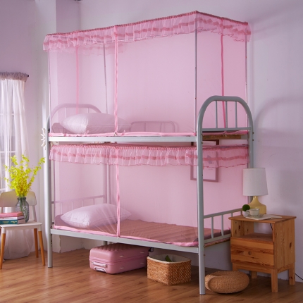 91家纺网 家纺一手货源 找家纺 学生蚊帐上下铺T型门