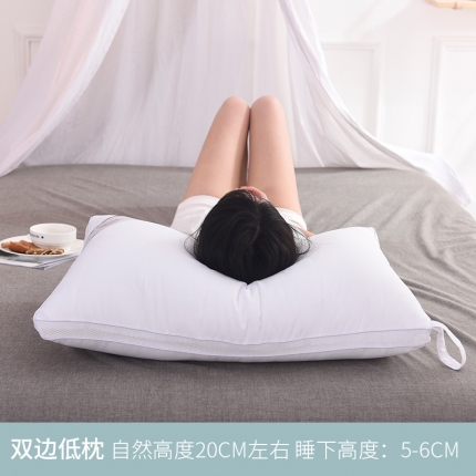 91家纺网 家纺一手货源 找家纺 瑞莉安枕芯 优睡眠格子 羽丝绒枕 悬挂带可水洗