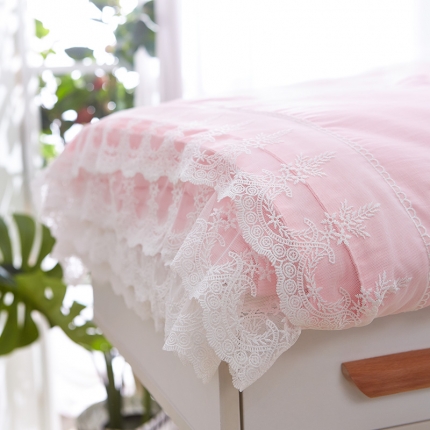 91家纺网 家纺一手货源 找家纺 2019慕梵法式公主天丝麻夏被蕾丝边夏凉被三件套可水洗空调被