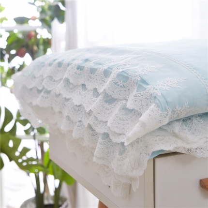91家纺网 家纺一手货源 找家纺 2019慕梵法式公主天丝麻夏被蕾丝边夏凉被三件套可水洗空调被