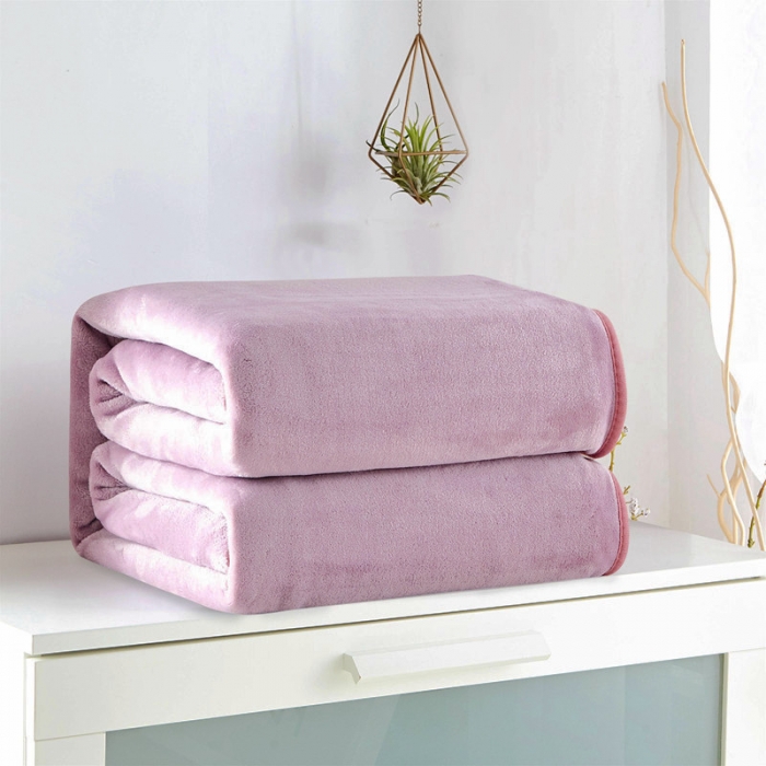 91家纺网 家纺一手货源 找家纺 总来菲2025纯色金貂绒毯法兰绒毯子加厚法莱绒1.5KG公斤