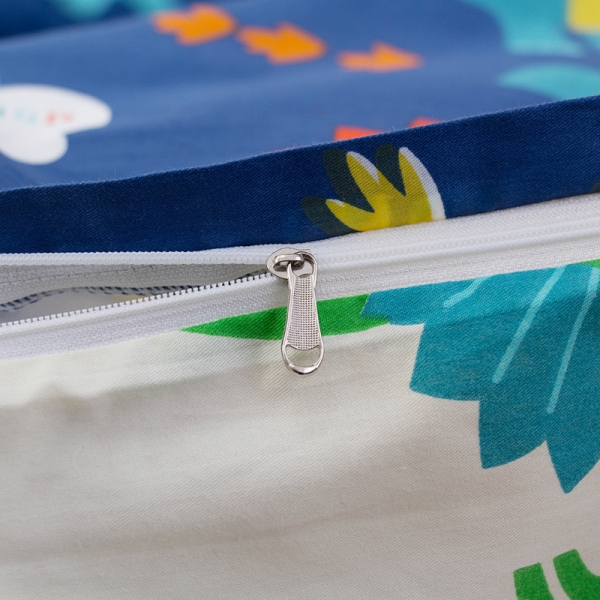 91家纺网 家纺一手货源 找家纺 恐龙四件套纯棉双人床单大恐龙全棉三件套单人床笠床上用品