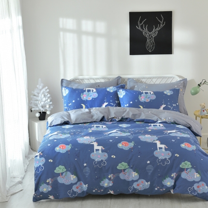 91家纺网 家纺一手货源 找家纺 星期三家纺 全棉13372北欧简约风格四件套（加老板微信有会员价）