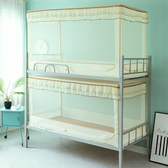 91家纺网 家纺一手货源 找家纺 （总）迪凡保罗 C01全纱带防蚊布上下铺学生蚊帐 不锈钢支架