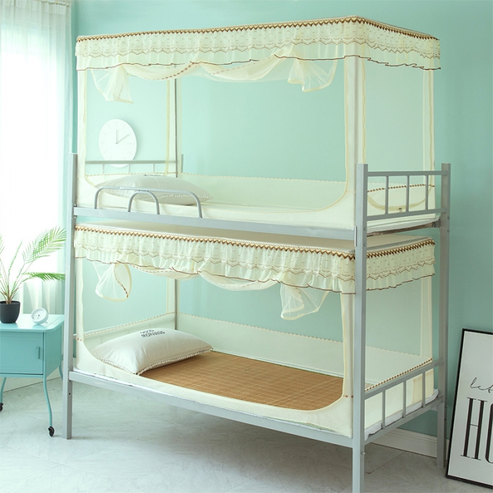 91家纺网 家纺一手货源 找家纺 （总）迪凡保罗 C01全纱带防蚊布上下铺学生蚊帐 不锈钢支架