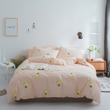 梦家居韩国纯棉小清新四件套全棉宜家全棉床上用品四件套