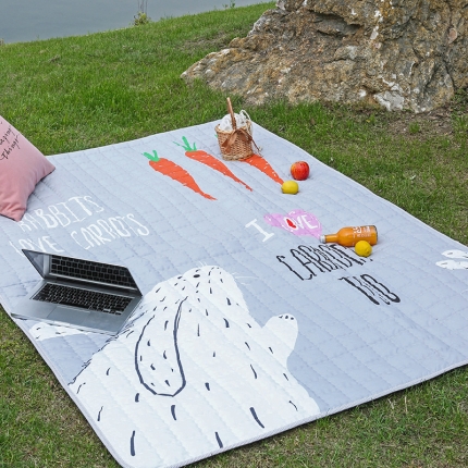 伊涞温 防水野餐垫 地垫 儿童地垫 户外垫子 萝卜兔
