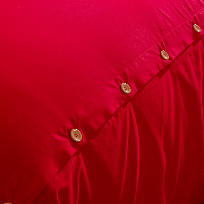 91家纺网 家纺一手货源 找家纺 慕她婚庆四件套大红色刺绣花全棉纯棉结婚六八十多件套约会春天