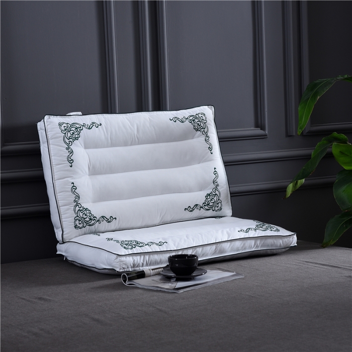 91家纺网 家纺一手货源 找家纺 赛格时代家居 全棉刺绣定型羽丝绒枕芯（绿色）