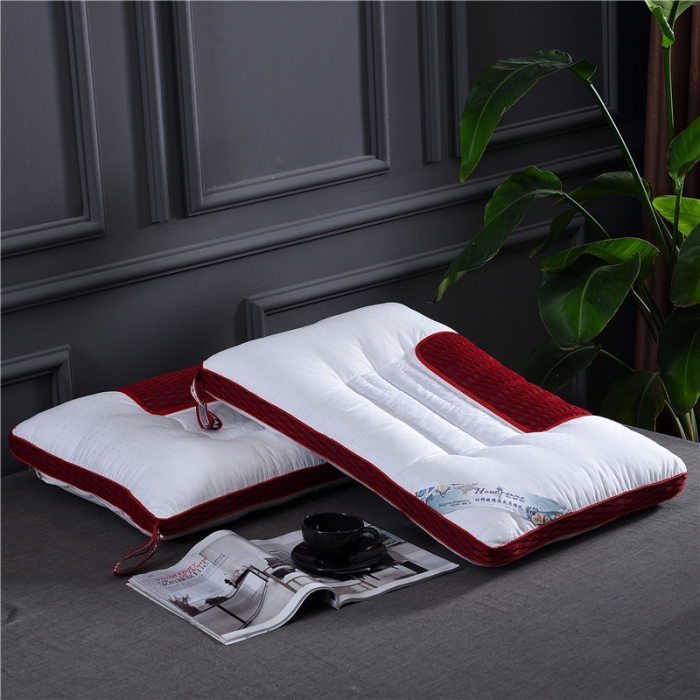 91家纺网 家纺一手货源 找家纺 赛格时代家居 全棉决明子定型羽丝绒枕芯（红色）