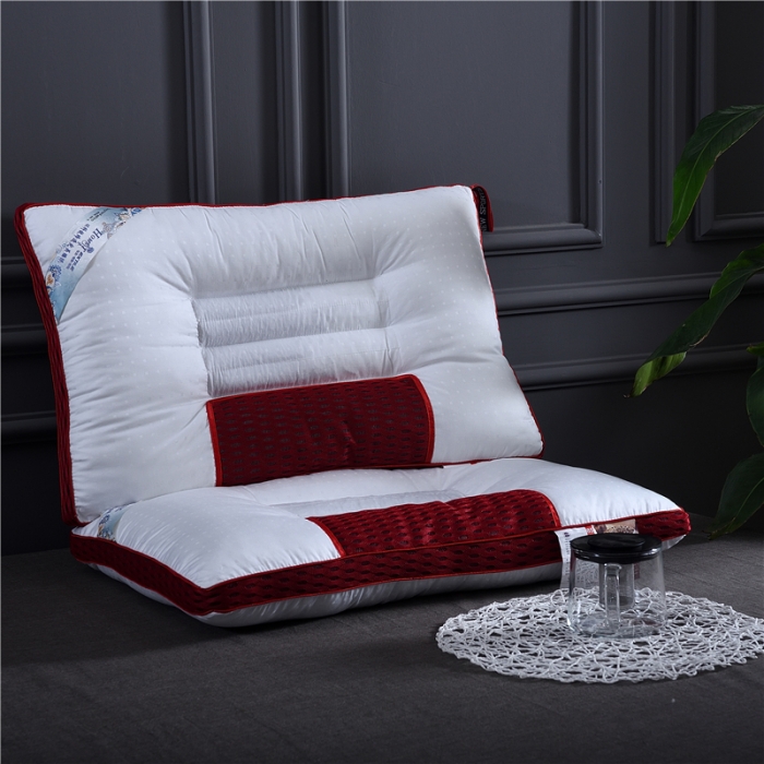 91家纺网 家纺一手货源 找家纺 赛格时代家居 全棉决明子定型羽丝绒枕芯（红色）