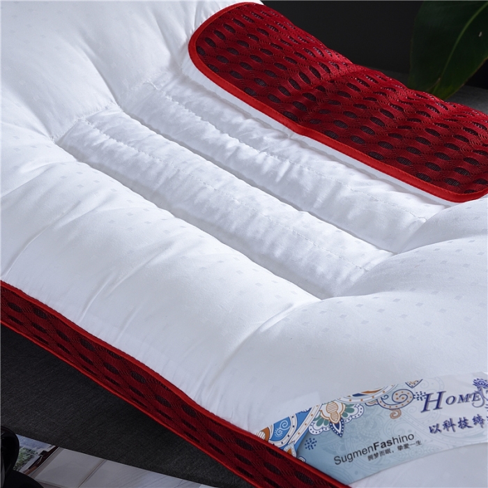 91家纺网 家纺一手货源 找家纺 赛格时代家居 全棉决明子定型羽丝绒枕芯（红色）