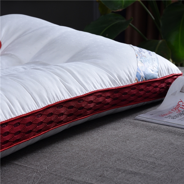 91家纺网 家纺一手货源 找家纺 赛格时代家居 全棉决明子定型羽丝绒枕芯（红色）