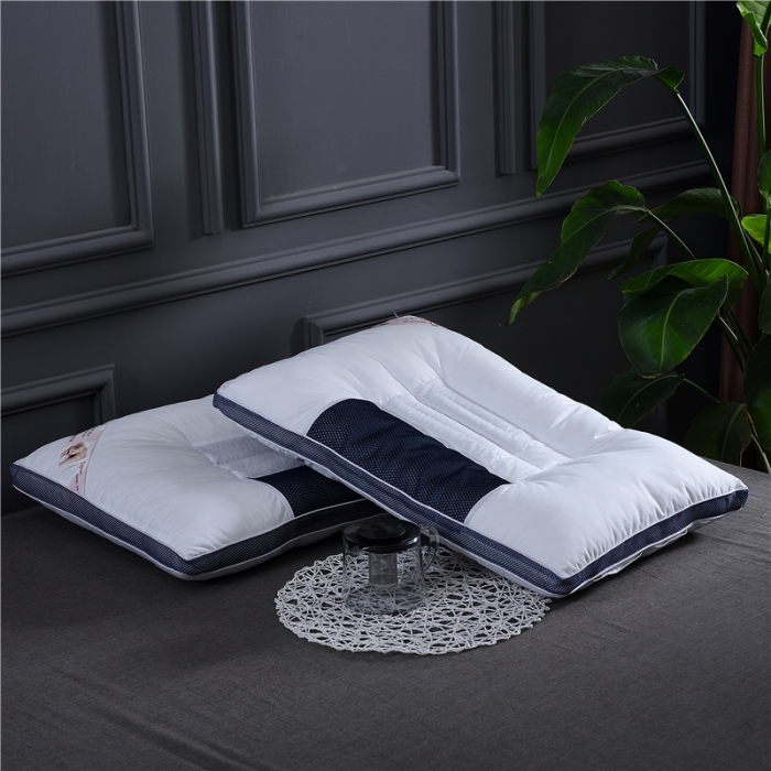 91家纺网 家纺一手货源 找家纺 赛格时代家居 全棉决明子定型羽丝绒枕芯（蓝色）