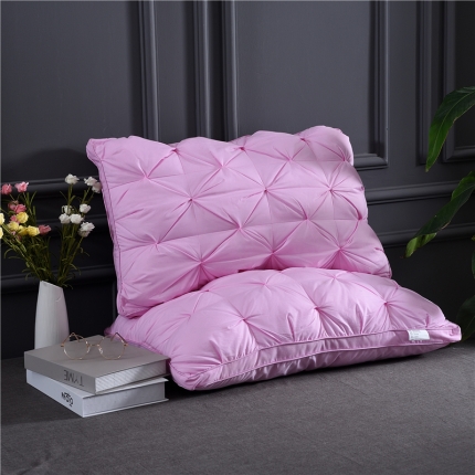 赛格时代家居 全棉立体魔方羽丝绒枕芯（粉色）