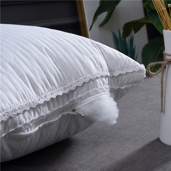 91家纺网 家纺一手货源 找家纺 赛格时代家居 全棉立体天丝羽丝绒枕芯（白色）