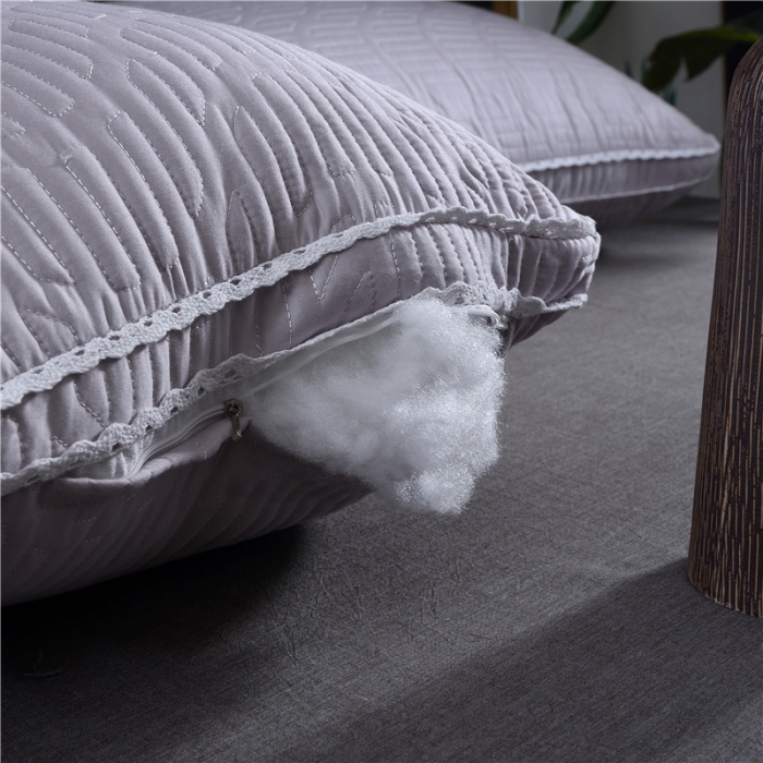 91家纺网 家纺一手货源 找家纺 赛格时代家居 全棉立体天丝羽丝绒枕芯（灰色）