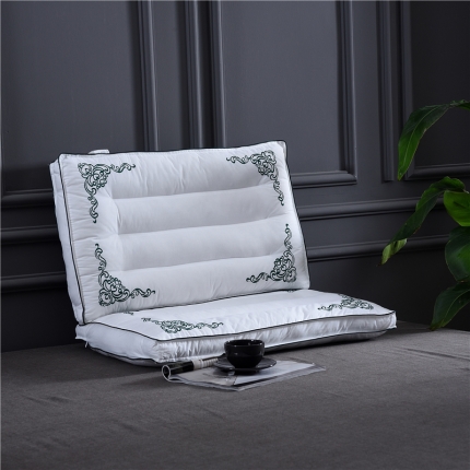 （总） 赛格时代家居枕芯   全棉刺绣定型羽丝绒枕芯