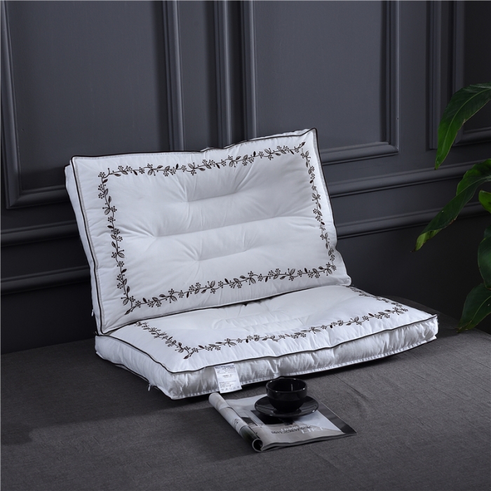 91家纺网 家纺一手货源 找家纺 （总） 赛格时代家居枕芯   全棉刺绣定型羽丝绒枕芯