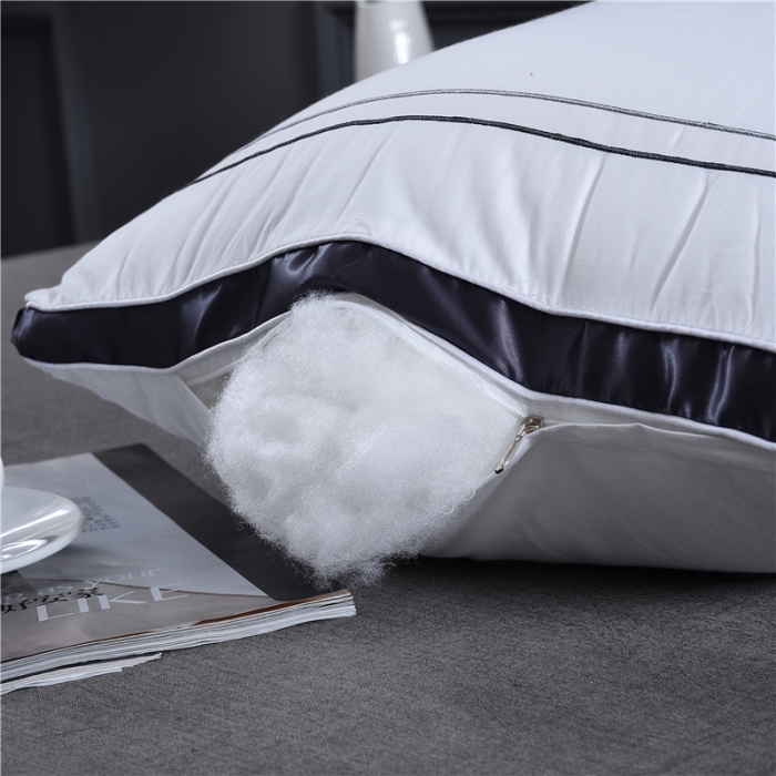 91家纺网 家纺一手货源 找家纺 赛格时代家居枕芯 全棉立体欧式简约羽丝绒枕芯（蓝色）