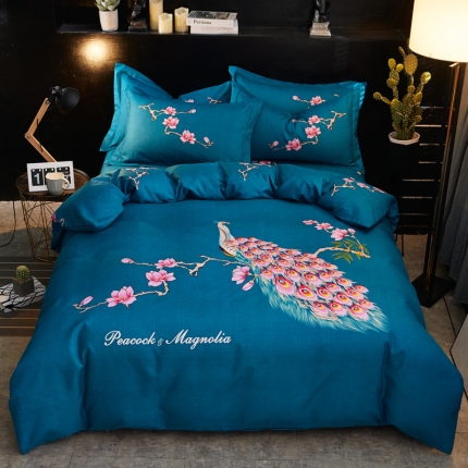 91家纺网 家纺一手货源 找家纺 卡伦家纺 2018新款爆款棉绒大版印花四件套