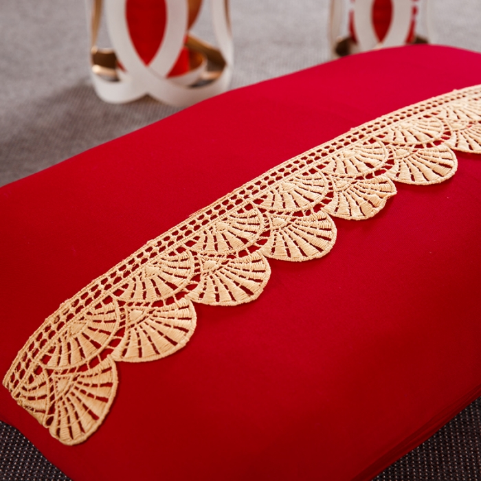 91家纺网 家纺一手货源 找家纺 慕她婚庆四件套大红色刺绣花全棉纯棉结婚六八十多件套喜事满屋