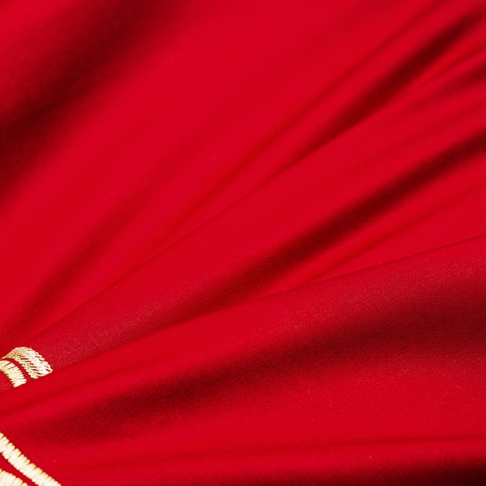 91家纺网 家纺一手货源 找家纺 慕她婚庆四件套大红色刺绣花全棉纯棉结婚六八十多件套雀之蜜语