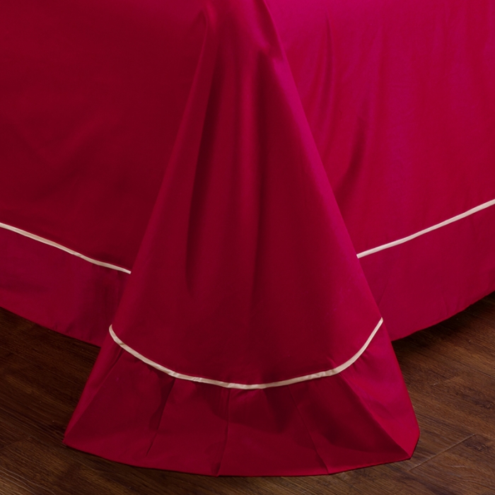 91家纺网 家纺一手货源 找家纺 慕她婚庆四件套大红色刺绣花全棉纯棉结婚六八十多件套花曼喜多