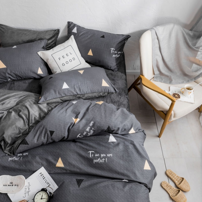 91家纺网 家纺一手货源 找家纺 梦家居韩国简约纯棉水晶绒四件套A版全棉B版水晶绒四件套