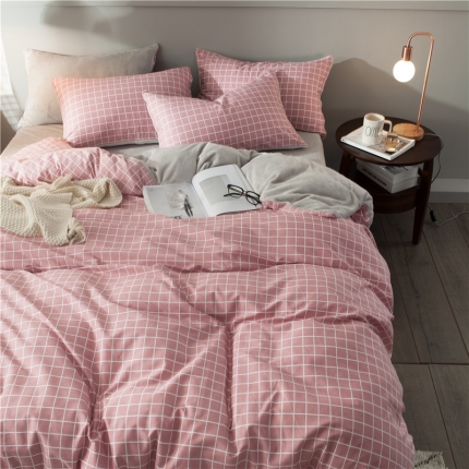 91家纺网 家纺一手货源 找家纺 慕梵2018新品全棉法莱绒单被套纯棉单被罩法兰绒水晶绒棉加绒