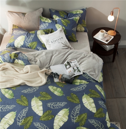 91家纺网 家纺一手货源 找家纺 慕梵2018新品全棉法莱绒单被套纯棉单被罩法兰绒水晶绒棉加绒