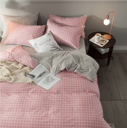 91家纺网 家纺一手货源 找家纺 慕梵2018新品全棉法莱绒单被套纯棉单被罩法兰绒水晶绒棉加绒
