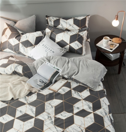 91家纺网 家纺一手货源 找家纺 慕梵2018新品全棉法莱绒单被套纯棉单被罩法兰绒水晶绒棉加绒