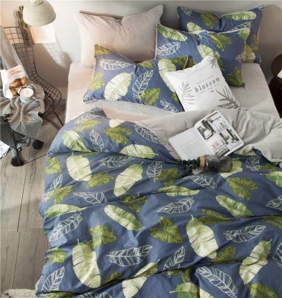 91家纺网 家纺一手货源 找家纺 慕梵2018新品全棉法莱绒单被套纯棉单被罩法兰绒水晶绒棉加绒