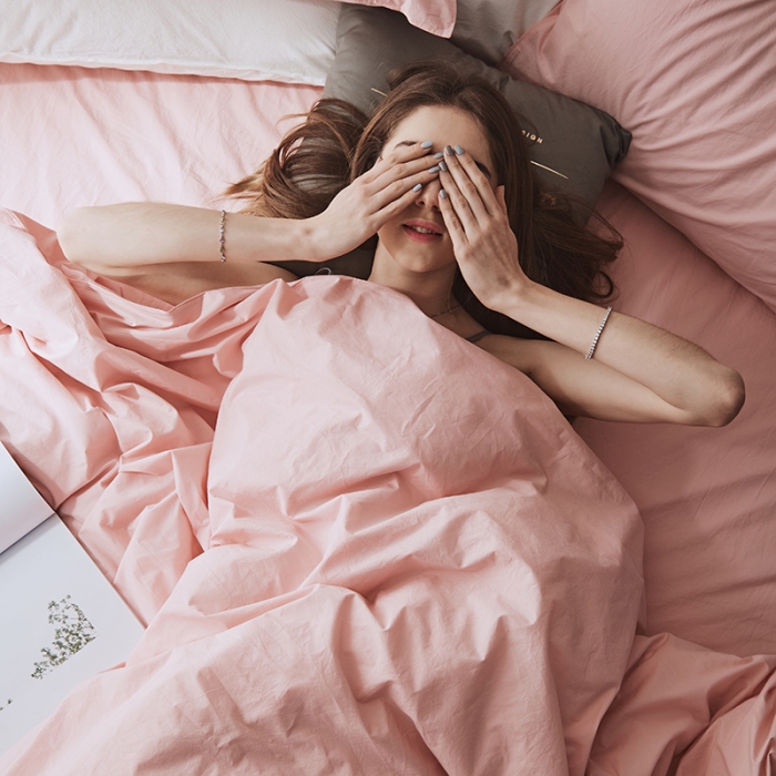 91家纺网 家纺一手货源 找家纺 涞澳家纺（新品）60水洗棉四件套荷粉