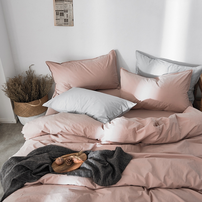 91家纺网 家纺一手货源 找家纺 涞澳家纺（新品）60水洗棉四件套静粉