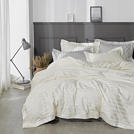 91家纺网 家纺一手货源 找家纺 涞澳家纺（新品）100支缎条系列四件套艾维