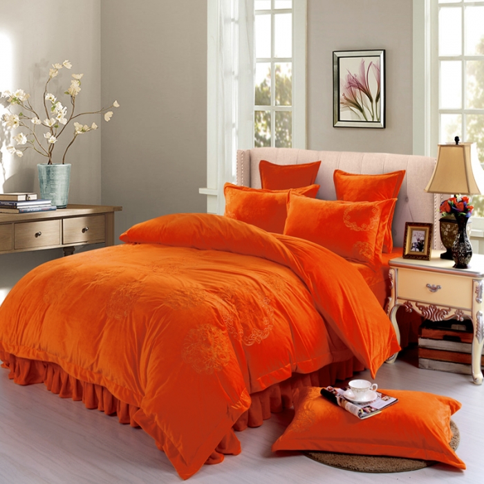 91家纺网 家纺一手货源 找家纺 宝宝绒绣花四件套