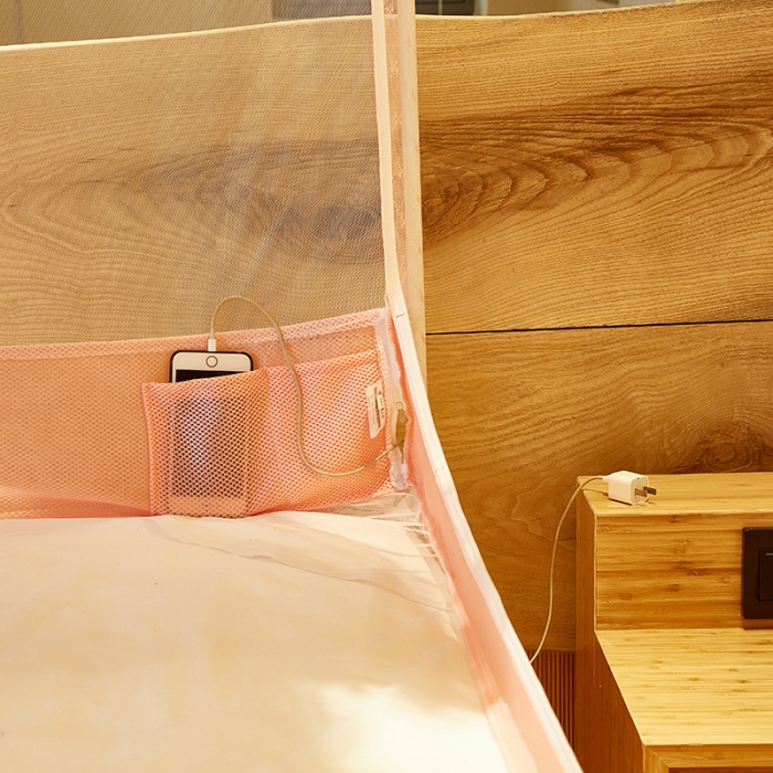 91家纺网 家纺一手货源 找家纺 迪凡保罗 5832 山字型外穿杆拉链坐床式蚊帐 玉色