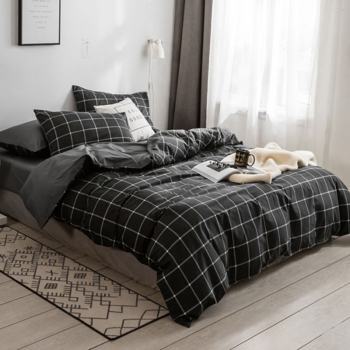 91家纺网 家纺一手货源 找家纺 （总）梦家居 2018新款北欧简约冷淡风套件