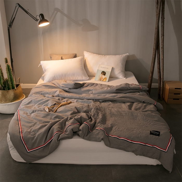 91家纺网 家纺一手货源 找家纺 2022款立奥被业 水洗棉织带夏被空调被夏凉被