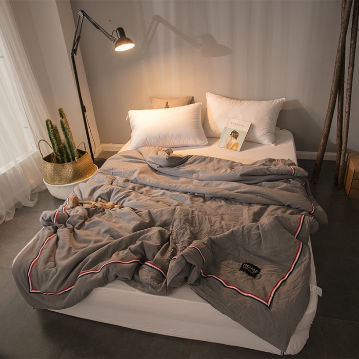 91家纺网 家纺一手货源 找家纺 2022款立奥被业 水洗棉织带夏被空调被夏凉被