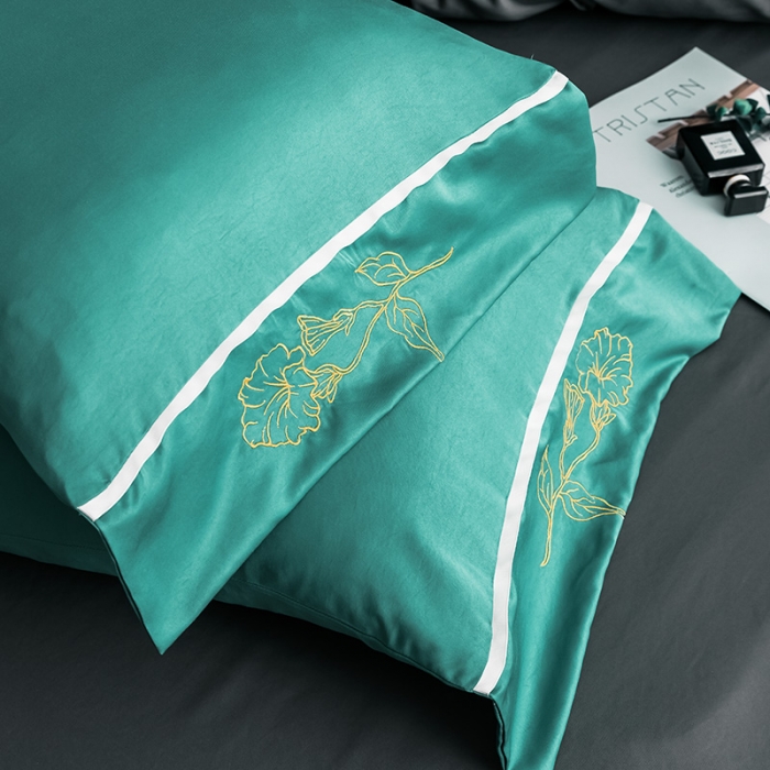 91家纺网 家纺一手货源 找家纺 慕梵2019春夏新品天丝绸四件套床上用品臻丝绸套件