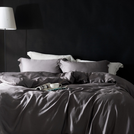 91家纺网 家纺一手货源 找家纺 朵美家纺80支纯色天丝四件套